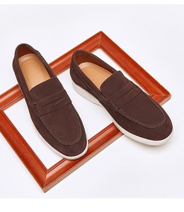 Mocassins <span class=keywords><strong>bateau</strong></span> décontractés <span class=keywords><strong>pour</strong></span> hommes en daim léger, mocassins décontractés en cuir véritable, mocassins en cuir de qualité <span class=keywords><strong>pour</strong></span> hommes - Product Image 3