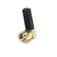 Antenne Wi-Fi omnidirectionnelle mini-coudée 2,4G 5,8G en caoutchouc, double bande, petit stick, connecteur RP-SMA mâle