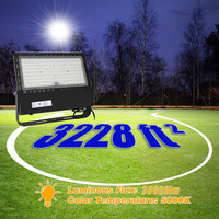 Projecteur LED industriel 300W 240W 200W avec capteur photocellule, certifié ETL CETL SAA CE ROHS, 100-277 Volts, IP66, éclairage extérieur intelligent
