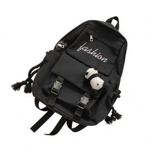 Sac à dos en toile simple et tendance M0568, sac à dos scolaire pour étudiantes, sac à dos pour lycéennes - Product Image 1