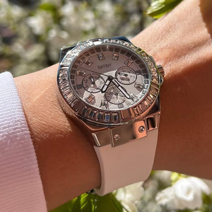 Montre sport de luxe pour femme <span class=keywords><strong>Guess</strong></span> GW0118L1, bracelet en silicone de 20 mm, boîtier en acier inoxydable, aiguilles, chronographe, date, étanche à 50 m - Product Image 3