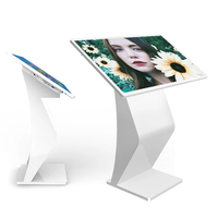 Kiosque d'information tactile sur pied en forme de K de 32/43 pouces, écran LCD interactif Android/Windows pour centres commerciaux et banques
