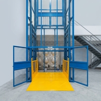 Monte-charge hydraulique sur rail pour le chargement de marchandises entre étages, destiné aux entrepôts d'usine et au manutention des matériaux