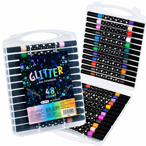 Stylos à paillettes, marqueurs à double pointe, artisanat, dessin coloré, filles, enfants, femmes, adultes, Pâques, Noël, anniversaire, école, projets de bricolage, ensemble - Product Image 1
