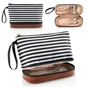 Makeup Travel Bag bolsa pequena para praia Pvc Nylon Silicone Canvas Printed Clear Beauty Ladies Sublimation muslin cosmetic bag