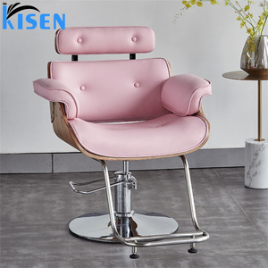 Fauteuil de coiffure et table de soin esthétique Kisen Luxury Beauty Black, avec pompe hydraulique, couleur grise, pour mobilier de salon. - Product Image 3
