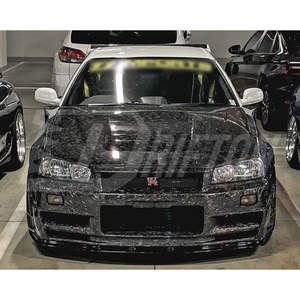 Kit carrosserie complet en fibre de carbone partielle pour Nissan R34 <span class=keywords><strong>GTT</strong></span> 1998-2002, conversion de R34 <span class=keywords><strong>GTT</strong></span> en GTR Nismo Z-tune Facelift - Product Image 2