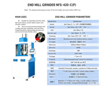 Affûteur de couteaux automatique, affûteur de couteaux automatique de qualité industrielle pour machine-outil CNC, affûtage de lames droites et précision