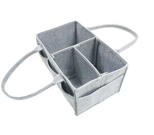 Borsa Porta Pannolini Antifurto in Feltro Grigio Spessore 3mm per <span class=keywords><strong>Mamma</strong></span> <span class=keywords><strong>e</strong></span> Bambino, Organizer Portatile da Viaggio <span class=keywords><strong>e</strong></span> Auto - Product Image 5