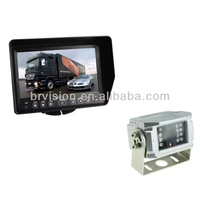 Monitor mobil 7 inci TFT 1080p, set dengan sudut lebar tahan air kamera cadangan mobil sistem bantu mundur untuk hyundai elantra