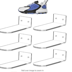 Estantes de Acrílico Transparente para Zapatos, Montados en la Pared, con Color y Forma Personalizados para Exhibir Zapatos y Colecciones de Sneakers - Product Image 1