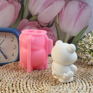 Moldes de fundición de resina hechos a mano para adornos decorativos DIY estilo Ins mochila de silicona molde de oso W0296 - Product Image 4