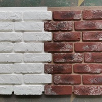 NEU 1/6 panneau mural en fausse brique décorative, série de briques rustiques, Faux placage de brique
