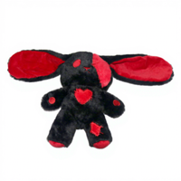 Peluche Lapin Gothique 24cm Rembourrée Coton PP, Lapin Vaudou Effrayant et Adorable, Poupée pour Cadeau de Pâques et Halloween, Vente en Gros