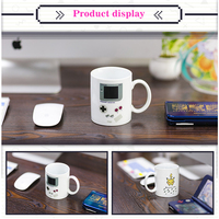 Tasse à café en céramique amusante pour joueurs, cadeau idéal pour les pères, de haute qualité, personnalisée, changeant de couleur avec la chaleur