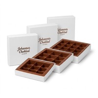 Fabricant de boîtes rigides en carton chocolaté avec doublure marron personnalisée, couvercle et base pour emballages cadeaux