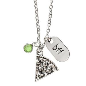 गर्म बेच 6pcs सोने/चांदी दोस्ती पिज्जा टुकड़ा हार प्रेमियों दोस्ती हार सबसे अच्छा दोस्त हमेशा के लिए हार - Product Image 4