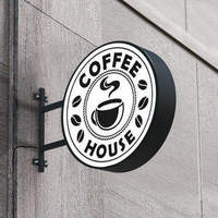 Boîte à lumière ronde directe d'usine Signe Intérieur Acrylique Led Boîte à lumière Logo Extérieur Boîte à lumière ronde