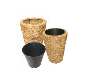 Jarrón de jacinto de agua Vintage 2025 paja tejida a mano para decoración de sala de estar al por mayor en Vietnam - Product Image 2