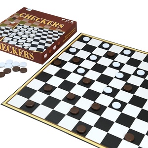 Jeu de dames pliable portable, échiquier <span class=keywords><strong>classique</strong></span>, jeu de société de voyage pour la famille, casse-tête, jeu rapide pour le bureau et le camping - Product Image 3