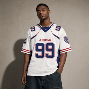 Maglietta Formale da <span class=keywords><strong>Uomo</strong></span> a Collo Alto, Lavorata a Maglia, Ricamata e Stampata, Vestibilità Regolare, Produzione OEM/ODM, Nuova Collezione 2026, 100% Cotone - Product Image 2