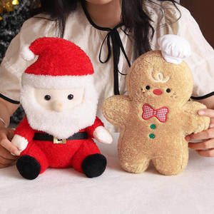 Peluche de Père Noël en Stock Bonhomme de Neige Elan Poupée Bougie Cloche Poupée Décoration Ornement Cadeau Joyeux Noël Jouets - Product Image 4