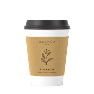 Disposable Anti-scald Thick Kraft paper cup cover Customizable logo sleeves