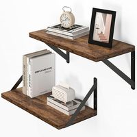 Étagère murale rectangulaire en bois, support mural en métal, étagère flottante, organisateur mural multi-niveaux pour cuisine, salle de bain, maison