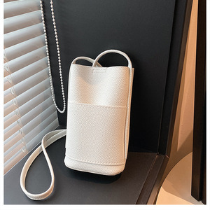 7.5inch PU da không thấm nước Túi điện thoại màu đỏ đen phụ nữ sling Túi Xách Tay Messenger Crossbody Túi với dây đeo - Product Image 3