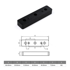 Bulkman3d Số Lượng Cao Bán Buôn Hợp Kim Nhôm Spacer Khối Cho Máy In 3D Ox CNC Máy Phần V-Khe Cắm Giàn Tấm - Product Image 2