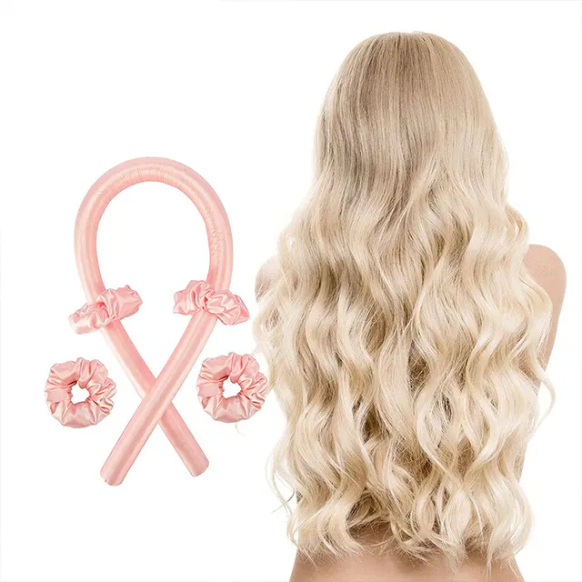 Slik Satin Heatless Curling Staaf Lui Curler Hoofdband Haar Zacht En Glanzend Haar Curler Kappers Gereedschap Heatless Haar Krullen