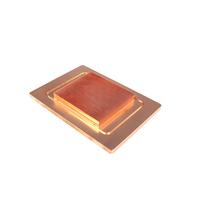 Haute qualité carré petite aileron esquivé plaque de refroidissement par eau cuivre refroidisseur plaque dissipateur de chaleur