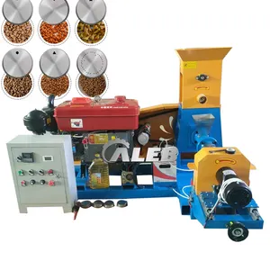 best selling floating Fish dog cat Feed Extruder Fish Food Making Machine Made In China Feed Pellet Processing Equipment Plant