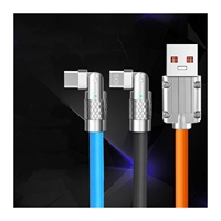 Câble de charge rapide USB-C 120W populaire, câble de données pour téléphone portable, coudé pivotant en silicone 10 en 1 pour iPhone