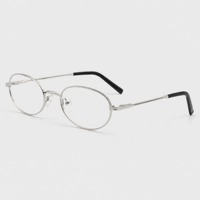 Monture de lunettes en métal, montures optiques rondes, vente en gros, monture de lunettes de vue, branches noires, logo personnalisé