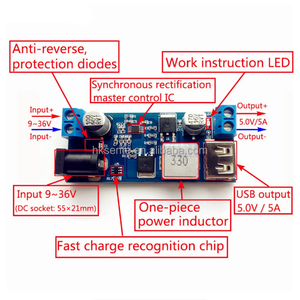 Module d'alimentation 24V/12V à 5V 5A, convertisseur de puissance DC-DC XY-3606 super LM2596S - Product Image 4