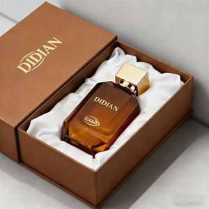 Nuova Bottiglia di Profumo Nera Irregolare, Flacone Spray in Vetro Vuoto con Pompa Atomizzatore, 50ML 100ML, con Tappo Dorato - Product Image 4