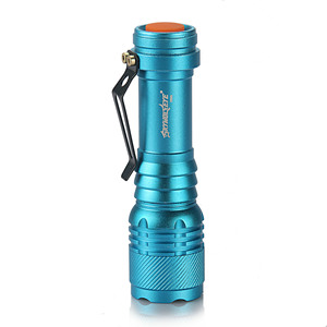 Mini lampe de poche LED en alliage d'aluminium, 3 modes, batterie AAA, portable, E502, couleur or - Product Image 2