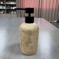 Distributeur de savon en béton écologique grès moderne naturel mat couleur sable ensemble de salle de bain accessoires