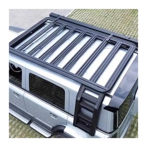 Accesorios Exteriores para Camionetas, Plataforma de Techo de Aleación de Aluminio Negra, Sin Perforación, Portaequipajes Deportivo para Techo, Compatible con Chery ICAR V23 - Product Image 4