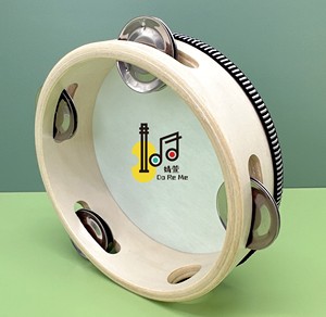 2024 NEU Reinweiße Trommelhaut Montessori Percussion Holzrahmen Handtrommel Runde Form Maßgefertigt 15cm 6 Zoll Tamburin Hochzeit - Product Image 2