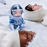 POPMART MEGA SPACE MOLLY 400% Glacier PVC, масштаб 1/12, аутентичная аниме-фигурка, кукла, декор для дома, коллекционный товар по мотивам комиксов, унисекс