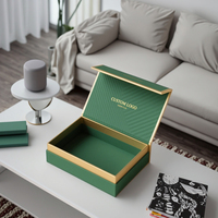 Boîte cadeau carrée personnalisable de qualité supérieure, portable, magnétique, pliable, doublée de papier aluminium, pour les besoins d'emballage de produits de luxe