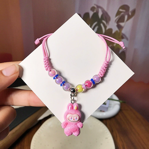 Bán Buôn Handmade Dễ Thương Tình Bạn Dây Chuỗi Trẻ Em Phim Hoạt Hình Vòng Đeo Tay Có Thể Điều Chỉnh Màu Tím Vòng Đeo Tay - Product Image 4