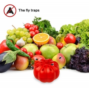 Piège à mouches des fruits domestique non toxique, design en forme de citrouille, piège à Drosophila, tueur de moucherons, attrape-mouches pour la lutte antiparasitaire des moucherons de cuisine - Product Image 4