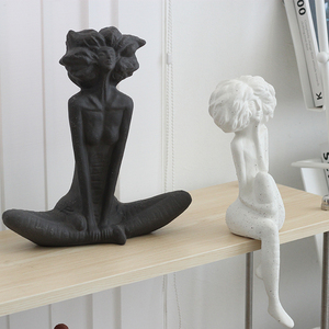 زخارف مجردة نسائية إبداعية للنساء منحوتة سيراميك مكتب غرفة المعيشة ديكور الحرف اليدوية - Product Image 2