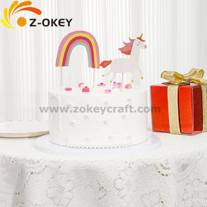 Décoration de gâteau <span class=keywords><strong>licorne</strong></span> pour fête d'<span class=keywords><strong>anniversaire</strong></span> garçon Décorations de dessert pour enfants Décorations de gâteau à thème pour fête prénatale - Product Image 1