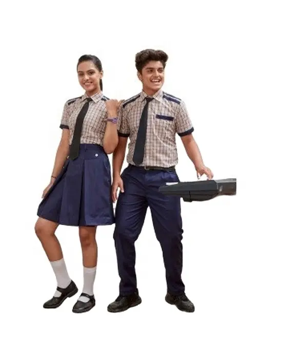 A un prezzo molto ragionevole uniforme scolastica in cotone morbido di alta qualità con Logo personalizzato Design uniforme universitaria/uniforme Collage