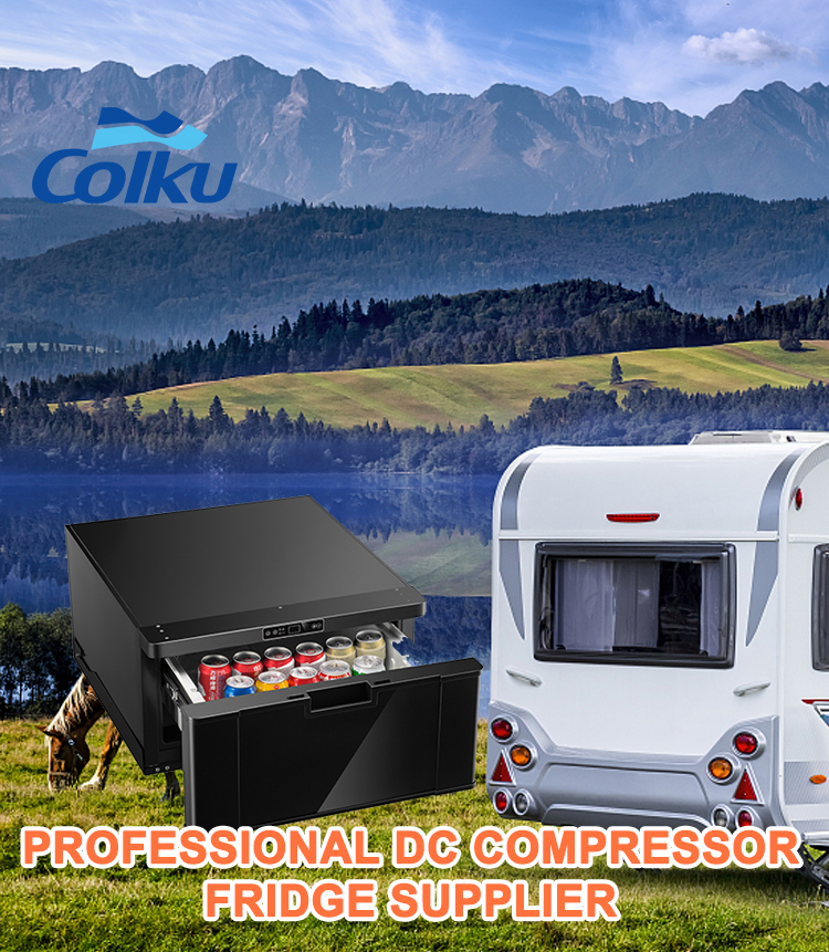Hot Items R134a 40L Car Mini Drawer RV Built-in Mini Cooler 12v Dc Drawer Type Freezer Fridge For Outdoor Camping