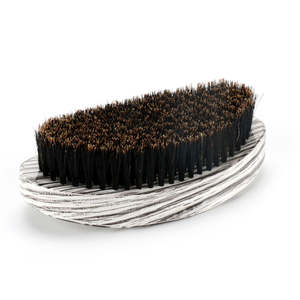 Brosses à ondulations incurvées Abeis en gros OEM pour hommes, poils de sanglier doux ou moyennement durs, brosse à ondulations 360 en bois - Product Image 6
